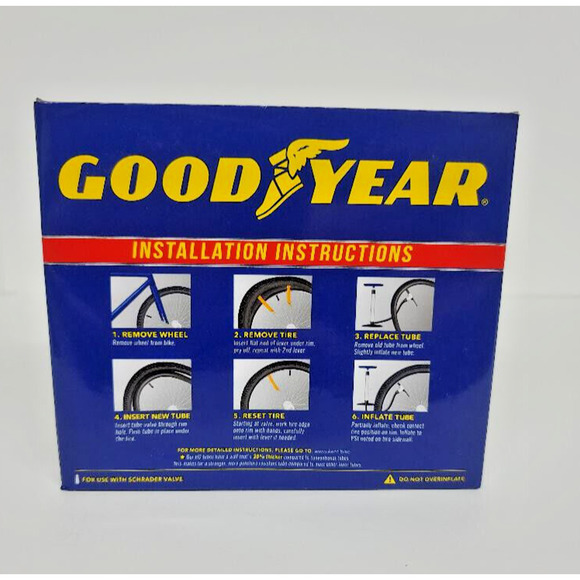 Goodyear 20" x 1.75 -2.125 Heavy Duty Bike Tube - 2 Pack, Tire Levers included - Picture 3 of 5